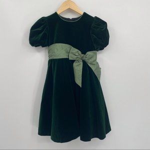 forest green velvet dress